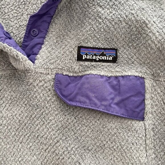 Patagonia Gray Purple Re-Tool Snap-T Jacket Fleece Polartec Thermal Pro Women XS - Picture 4 of 10